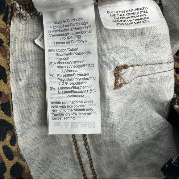 NWOT J. Crew 9” High Rise Button Fly Leopard Skinny Jeans size 26 - Picture 13 of 13